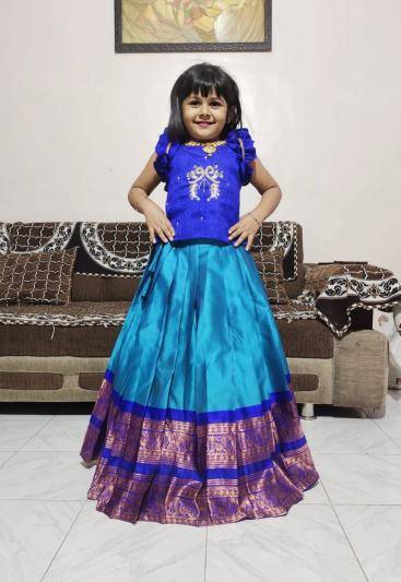 PONGAL SPECIAL kids lehenga silk  Wholesale clothing india